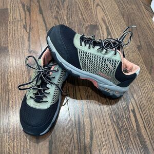 Reebok Heckler Women's Composite Toe Work Athletic Sneakers Black Peach Size 8